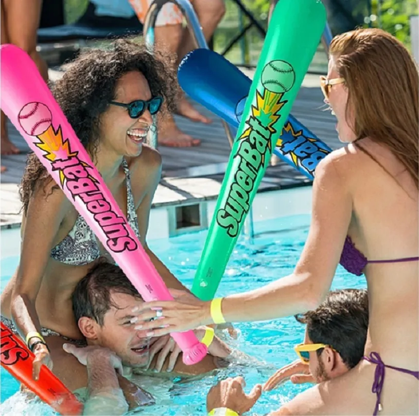Toddmomy Bate De Béisbol Inflable De 100 Cm – Juguete Acuático Y De Fiesta, Ideal Para Piscina, Carnaval Y Cumpleaños