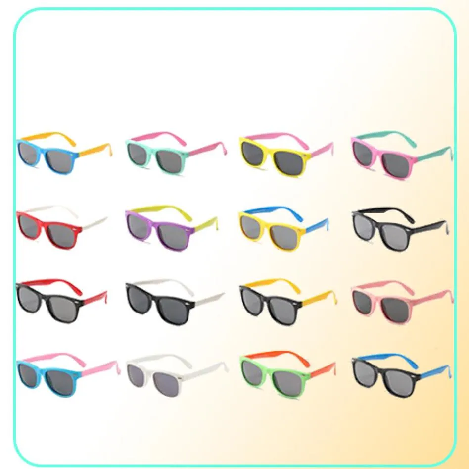 Óculos de sol polarizados para crianças, óculos de sol flexíveis de silicone, marca de moda, designer, meninos, meninas, bebês, óculos 3134875