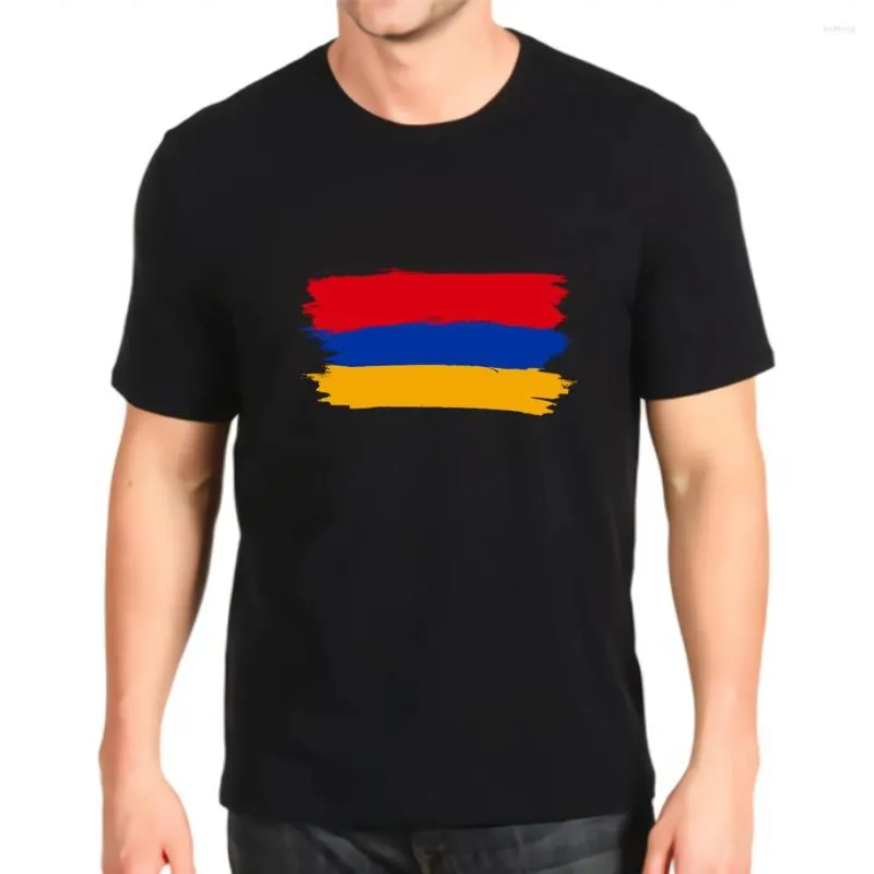 Herren-T-Shirts Bedrucktes T-Shirt Flagge von Armenien Baseball Loose Top Mens Customization Short-Sleeve Fashion