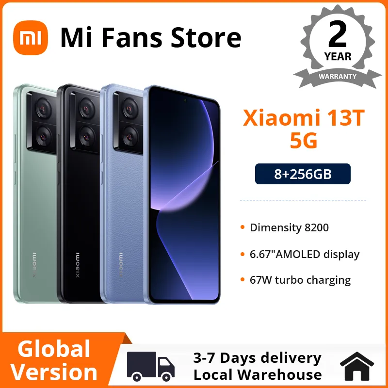 Глобальная версия Xiaomi 13T, 50-мегапиксельная камера, IP68, вода, 144 Гц, AMOLED-дисплей, 67 Вт, с зарядкой MTK Dimensity 8200-Ultra