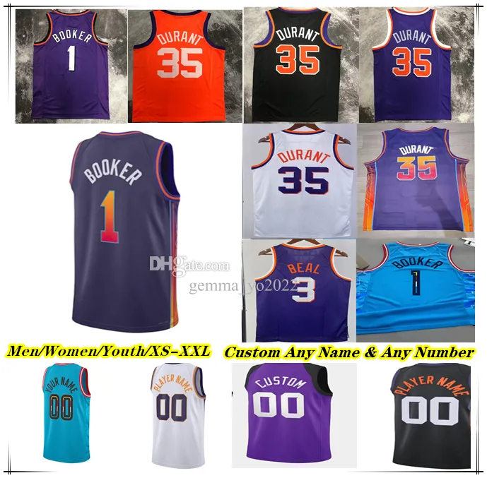 Bedrukt Kevin Durant PHX City Edition basketbalshirt Devin Booker Bradley Beal Eric Gordon Grayson Allen Jusuf Nurkic Drew Eubanks Steve Nash SUN Charles Barkley