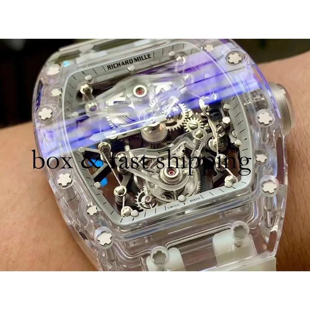 Rm056 EUR V2 Superclone Active Tourbillon Montre mécanique pour homme Rm56 Made Aviation pèse moins que l'ordinaire Titaniu336 montres de luxe