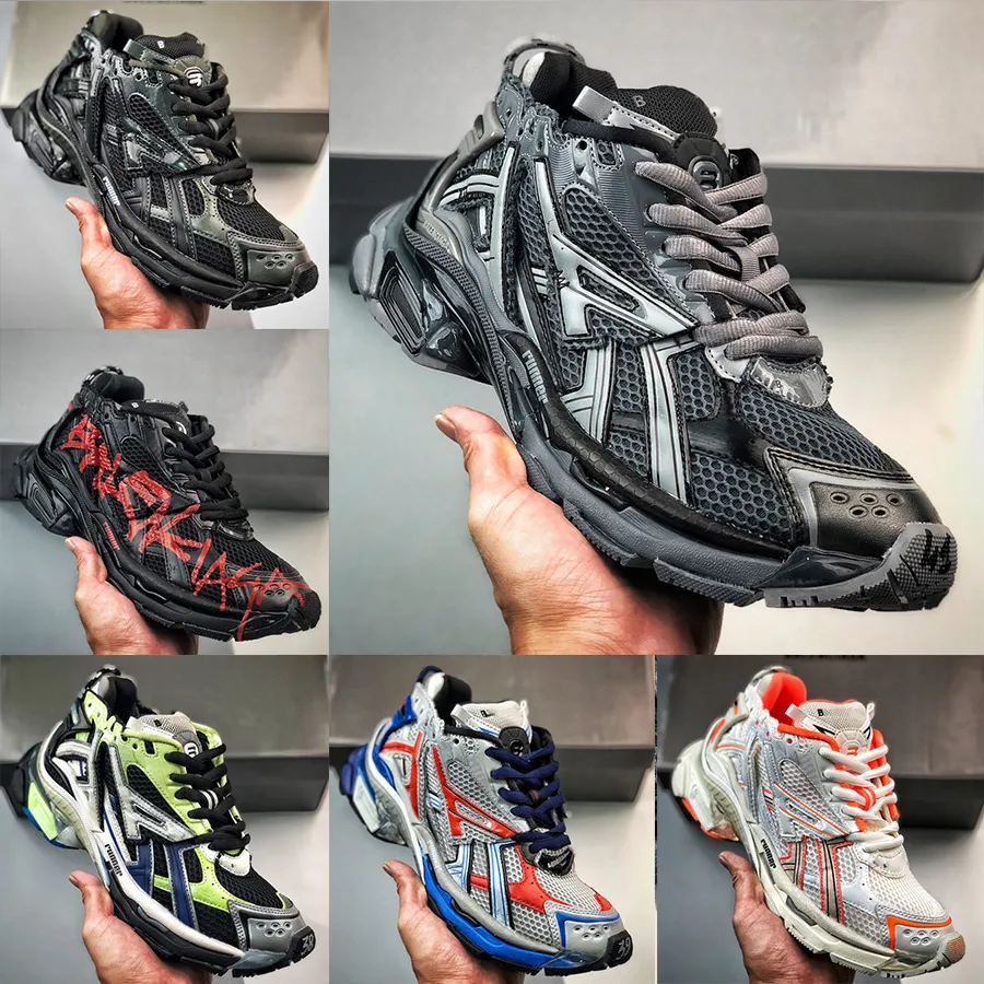 Chaussures décontractées Designer Runner 7.0 Super Retro Paris Chaussures de course Hommes Femmes Transmit Sense Baskets rétro BOURGOGNE Baskets de déconstruction Jogging Randonnée