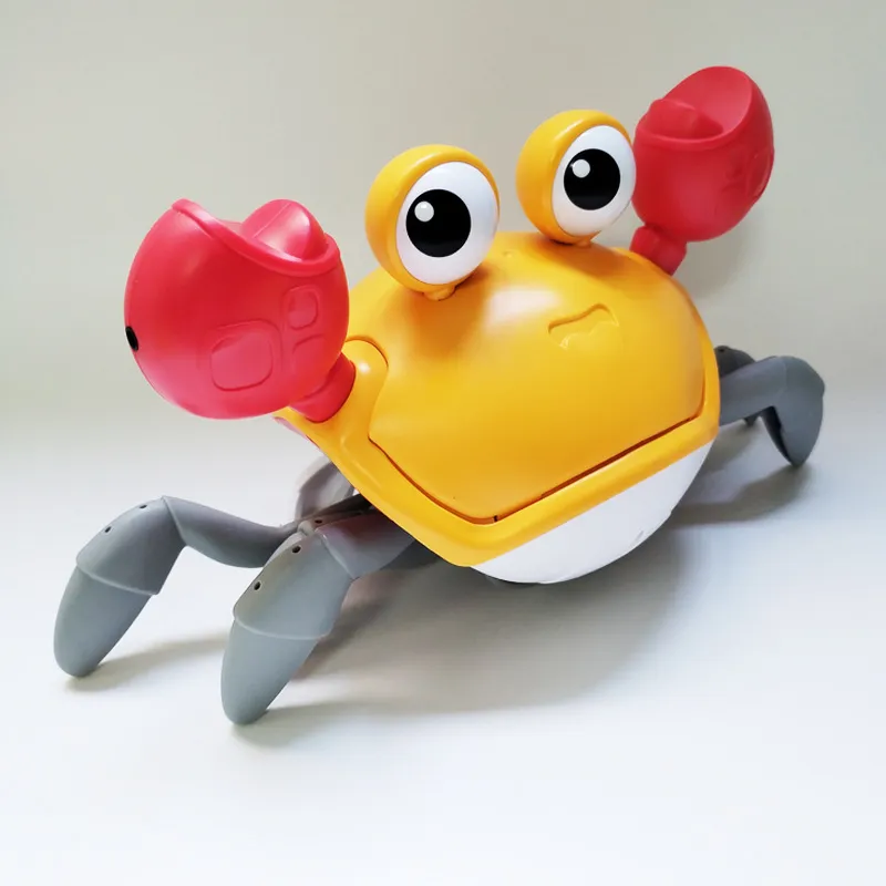 Children`s electric toys can escape crab sound music glowing automatic induction climb crab wisdom gift toys