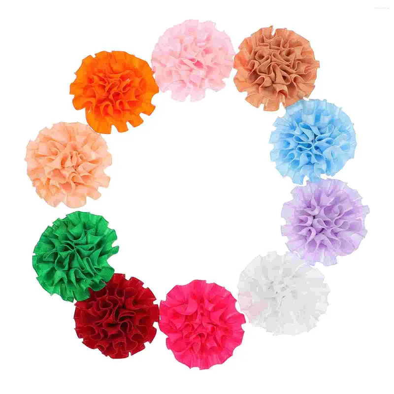 Dog Collars Charms Flower Carnation Cloth Handmade Necklaces Pets Collar Grooming Decor