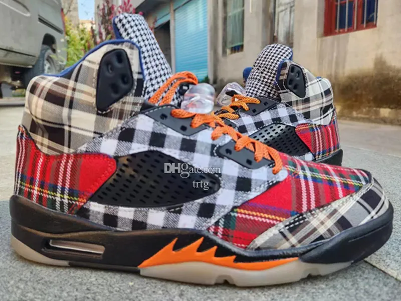 Plaid Basketball Shoes For Women Colorful Stylish Durable