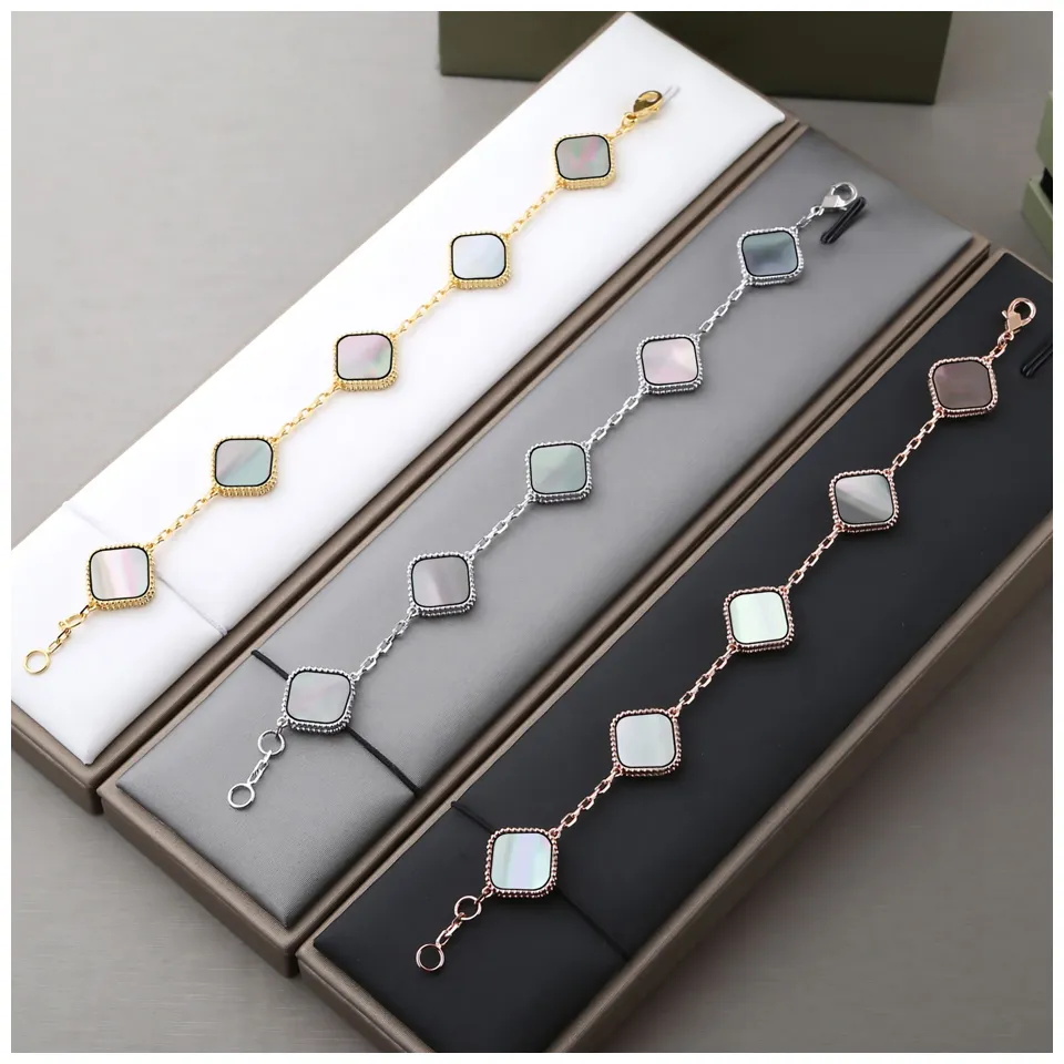 Clover Armbänder Bettelarmband Kette Designer Armreif Glieder Damenarmbänder Familienarmband Armreifen für Damen Ketten Personalisierte Armbänder Pulseras De Plata