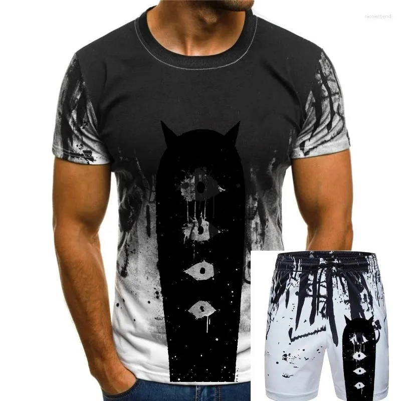 Tute da uomo a maniche corte in cotone T-shirt alla moda da uomo Punpun T-shirt aderente