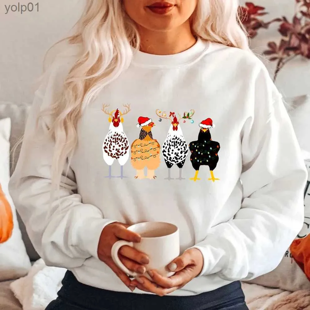 Heren Hoodies Sweatshirts Grappige Kippen Sweatshirt Kerst Kippen Trui Grappige Dieren Shirt Leuke Boer Hoodies Kerst Land Shirts Boerderij CadeauL231107