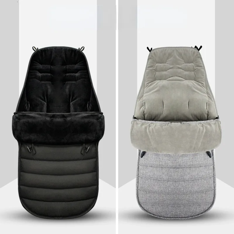 Sleeping Bags Outdoor born baby hood thick solid winter soft comfortable handcart sleeping bag warm handcart foot cover 230407