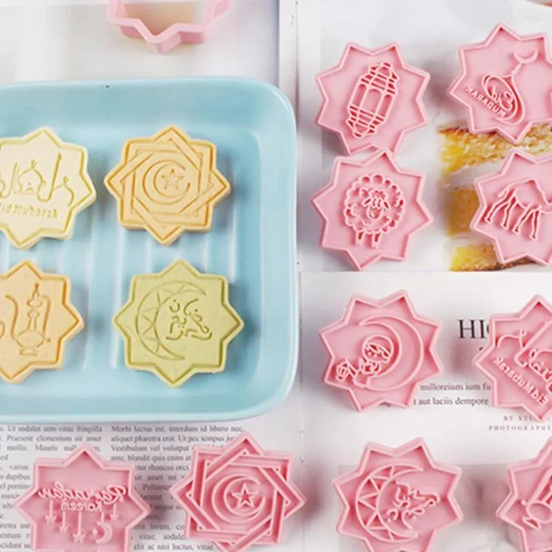 Bakvormen koekjes schimmel bloemvorm koekje snijders 3d plastic maldeeg gebakdiy keuken cake koekjes bakware gereedschap u2n6