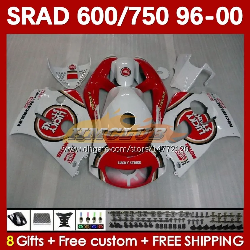 Suzuki SRAD GSXR 750 600 CC GSXR600 GSXR750 1996-2000 168NO.13 GSX-R750 GSXR-600 1997 1997 1998 1999 2000 600cc 750cc 96 97 98 99 00 Moto Fairing Şanslı Strike Strike Strike