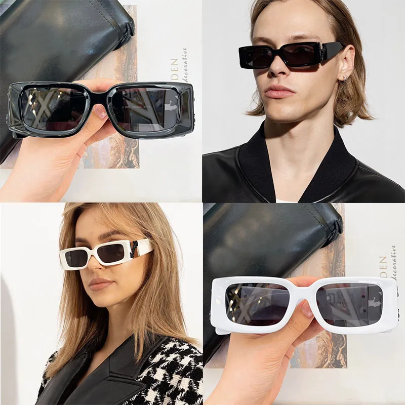 ROMA HAVANA Square Designer Okulary przeciwsłoneczne Oeri098 chłodne męskie i damskie rama płytowa z metalowym X znakiem na bocznej imprezie plażowej Wakacje Oryginalne pudełko