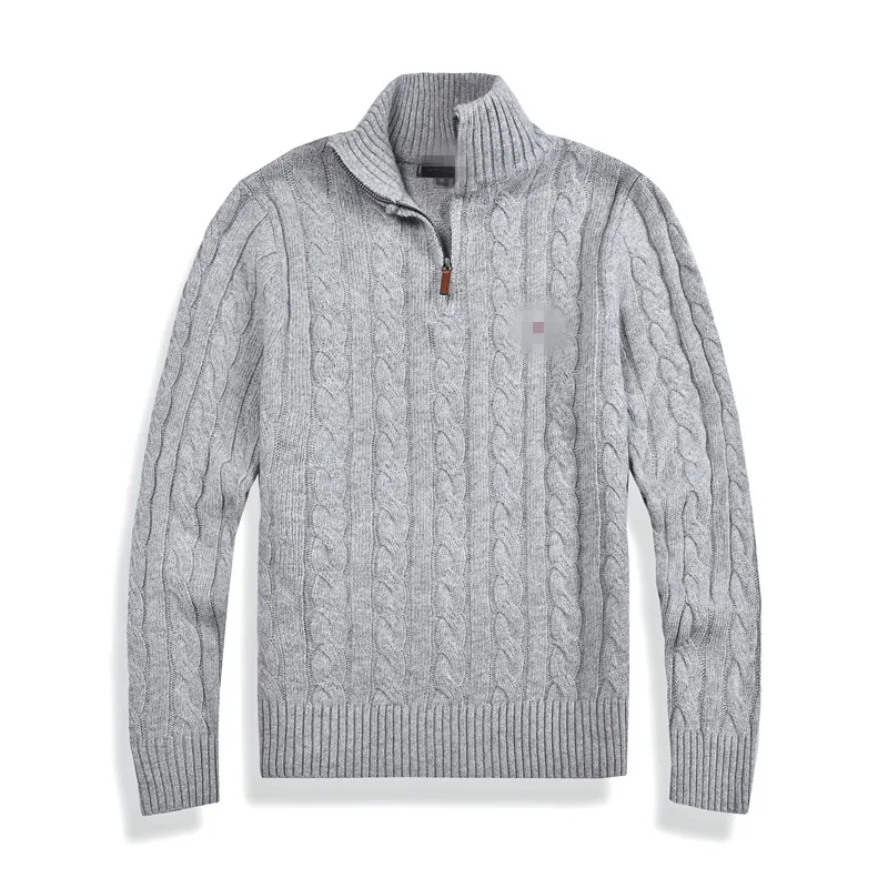Super Mens Designer Polo Brand Sweater Wool Thick Half Zipper High Neck Warm Pullover Classic Knitted Embroidered Pony Cotton Sweatshirt From 16 9 DHgate