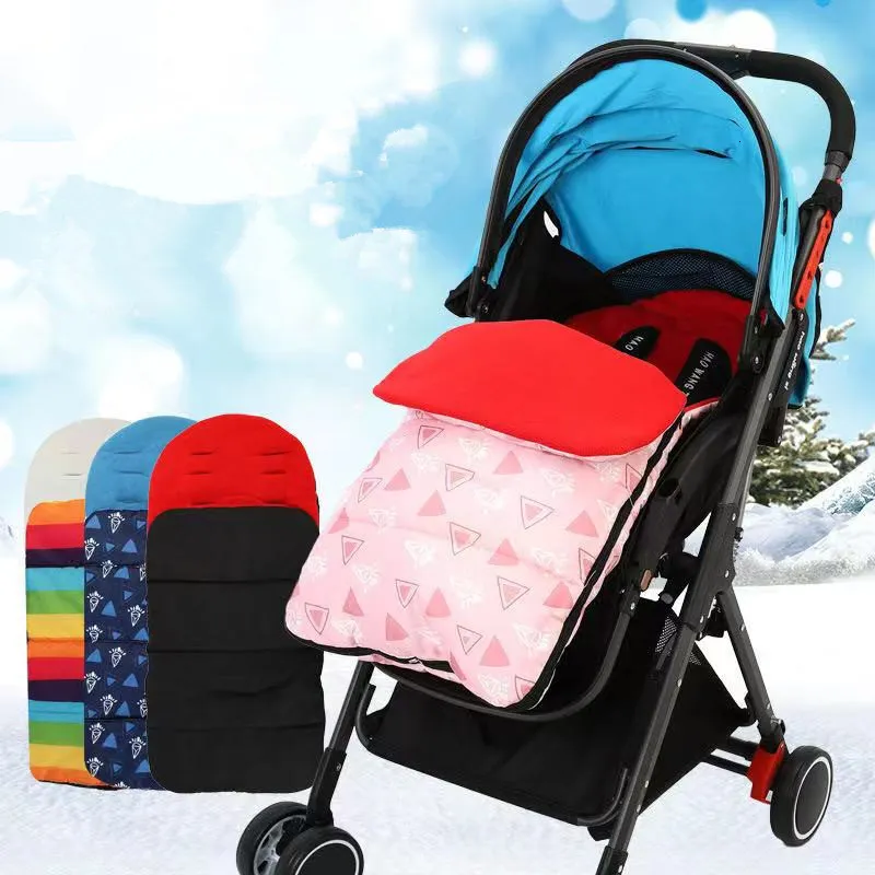 Sovsäckar vinter tjock varm baby barnvagn sovväska född fotmask pram rullstol 86 cm * 40 cm 230407