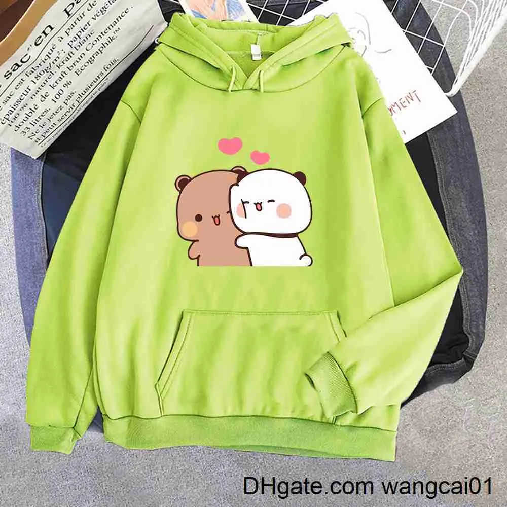 Kawaii Printed Panda Bear Bubu And Dudu Cute Sweatshirts For Women For Women Men O Neck Harajuku Style From Wangcai01 11.27 DHgate.Com