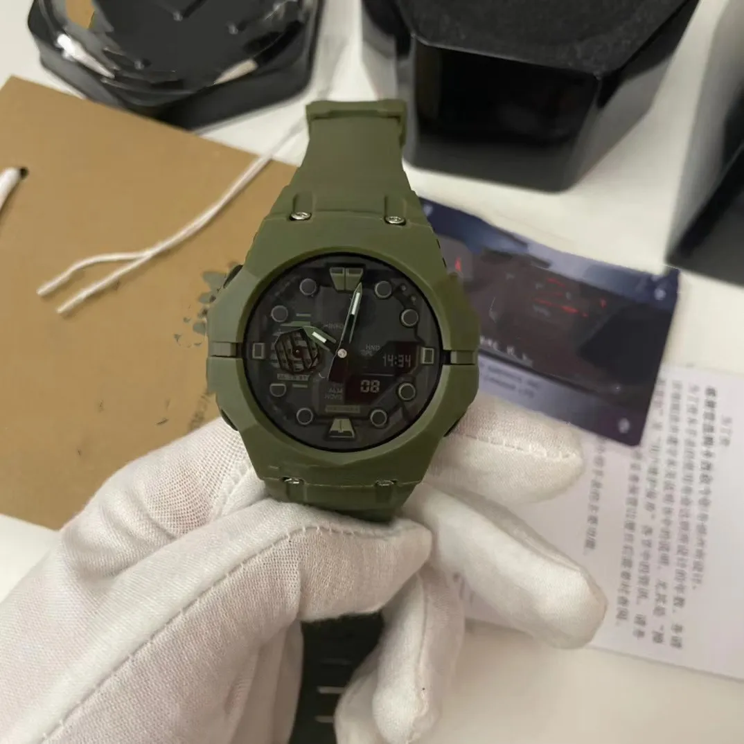 Senaste G Display B001 Watch Dial Multifunktionell vattentät militär Automatisk LED -ljus pojke gåva stötsäker