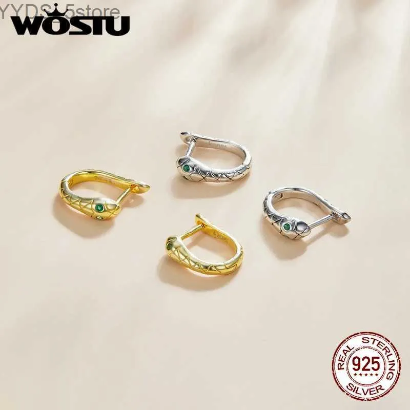 Stud Wostu Authentic 925 Sterling Silver The Hearse Orecchino Orecchini a cerchio per le donne Mini Ear Hoops Gioielli anti-allergia FIE1104 YQ231107