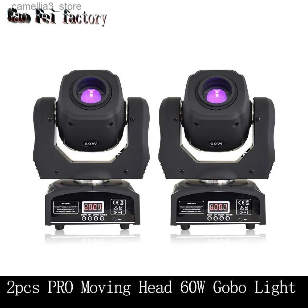 Moving Head Lights LED Spot Rotating Disco Light High Quality Moving Head 60W Lyre Gobos DMX Stage Effect For DJ Party Show Wedding Q231107