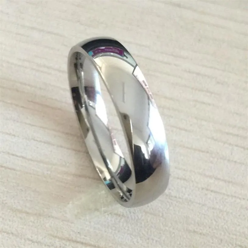 Classique mâle véritable argent 18 carats plaqué or blanc 6 mm titane acier femmes hommes bague de mariage de qualité supérieure ne se fanent pas les amoureux de mariage Je298q