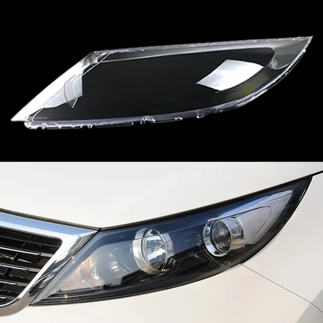 Dla Kia Sportage R 2009 2012 2012 2012 2013 2014 Okładka reflektora reflektora minimalna Lampa głowa Lampa Lampa światła szklana soczewki