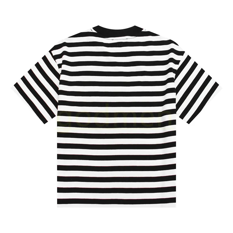 Herrkvinnor Designer T Shirt Man Heart Brodery Striped Shirt Couples Clothing Street Shorts Sleeve Clothes S-XL