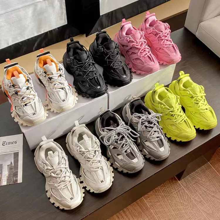 Save Big on Bulk Balenciaga Track Sneakers Luxury Platform Shoes Designer  Style Casual Sneakers For Men Women Leather, Nylon, Print Trainer