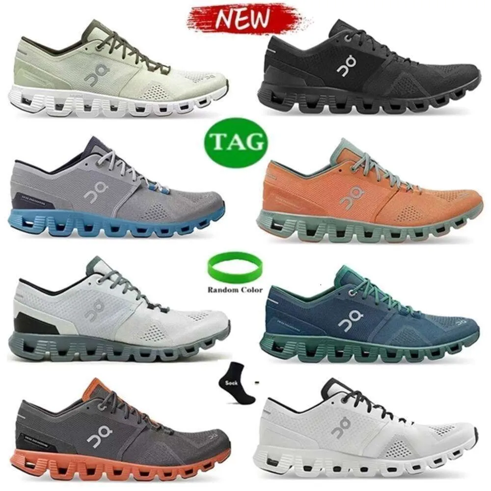 scarpa da cloud Scarpe da corsa Cloud x 3 Allenamento Scarpe da cross training Cuscino Mesh Uomo Donna Avorio Nero Eclissi Magnete Midnight Heron f