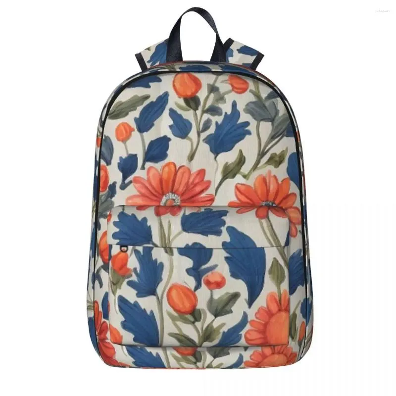 Sac à dos motif de fleurs, joli sac à dos pour garçons et filles, cartable d'école pour étudiants, sac à dos de dessin animé pour enfants, sac à bandoulière pour ordinateur portable