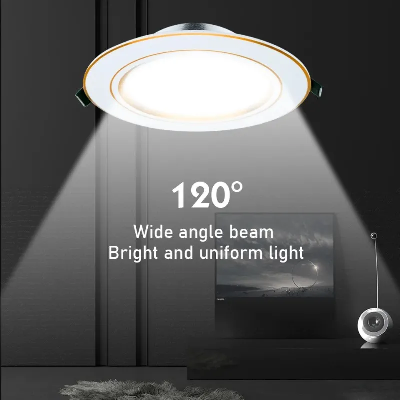 LED Downlight AC110V 220V 5W 9W 12W 15W 18W 18W DC12V 24V LED Tavan Işığı Gömme Downlights Tur Led Panel Işık