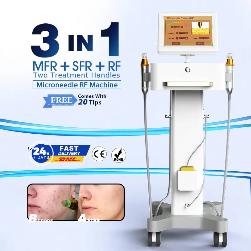 Aprovado pela FDA Microneedle RF Remoção de Rugas Cicatriz de Acne Reduzir Face Lift Microagulha Terapia Dispositivo Fracionado de Radiofrequência Microagulhamento Firmeza da Pele