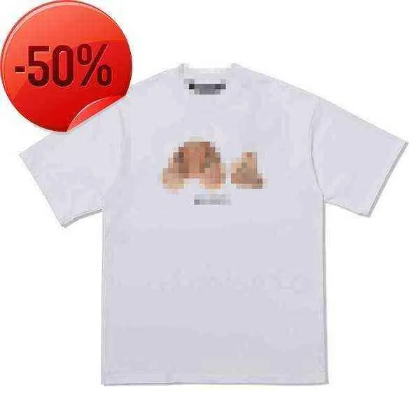 T-shirts de créateurs pour hommes / femmes Brokenhead Bear rose à manches courtes double fil coton lettre imprimé palmier T-shirt Hip Hop Street Style 11