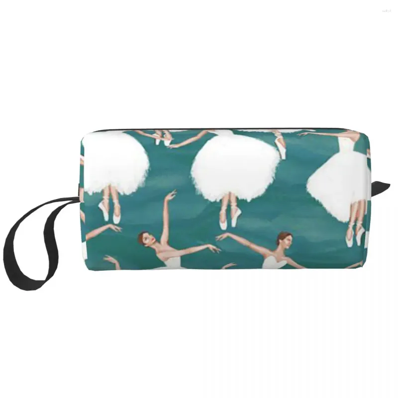 Cosmetic Bags Ballet Dancer Portable Makeup Case For Travel Camping Outside Activity Toiletry Jewelry Bag