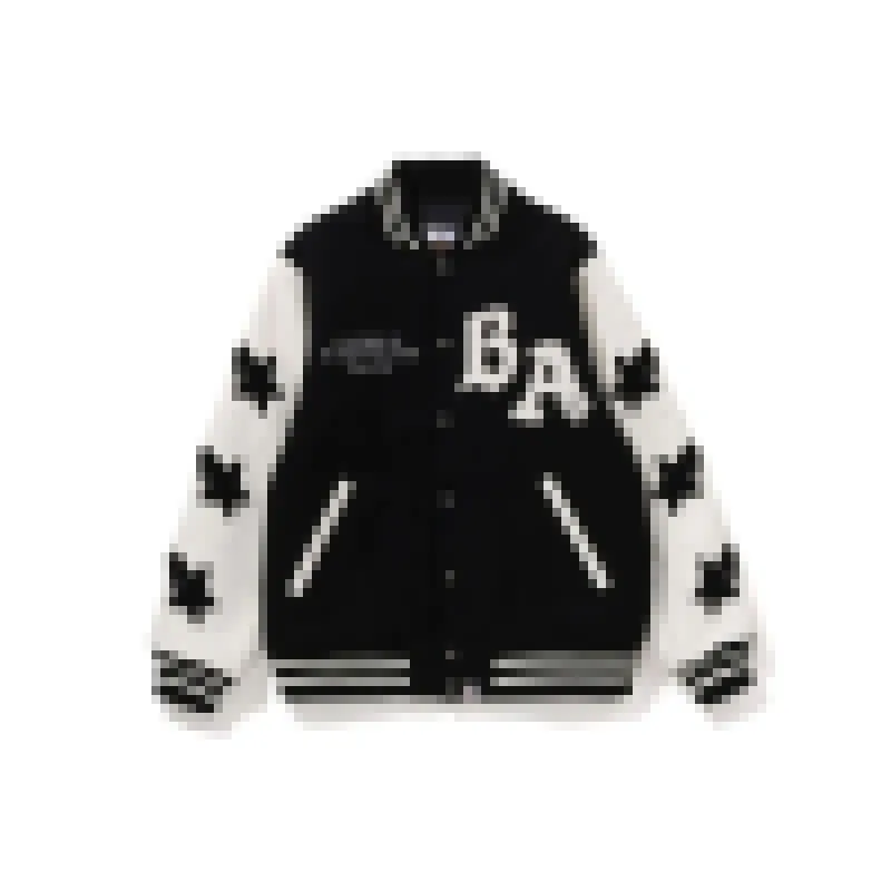 Nouveau A Bathing Ape Bape Varsity Jacket Mens