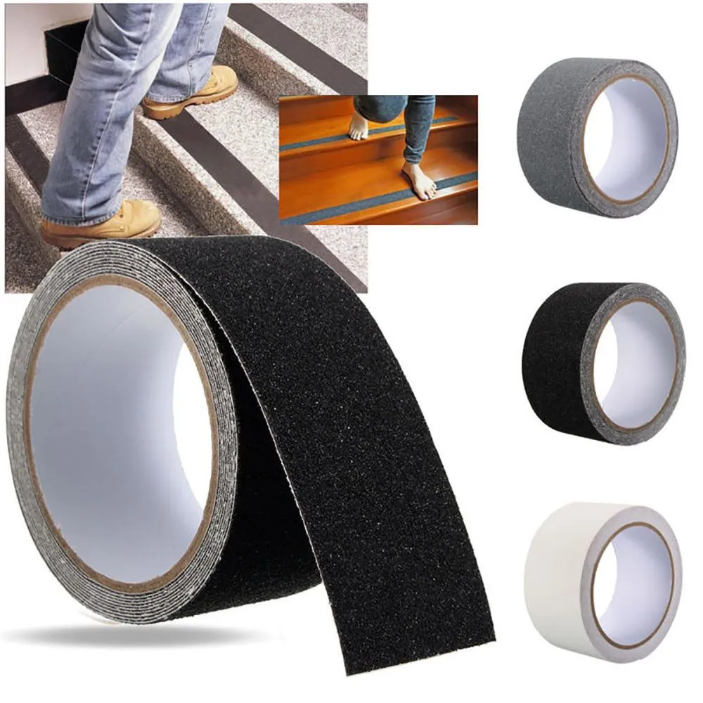 Safety Tape Yellow Black, Anti-Slip Safety Tapes Adhesive For Outdoor Steps Stairs Floors Walls Or Indoor High Traction Warning Tape, 5cm X 5m - View #3