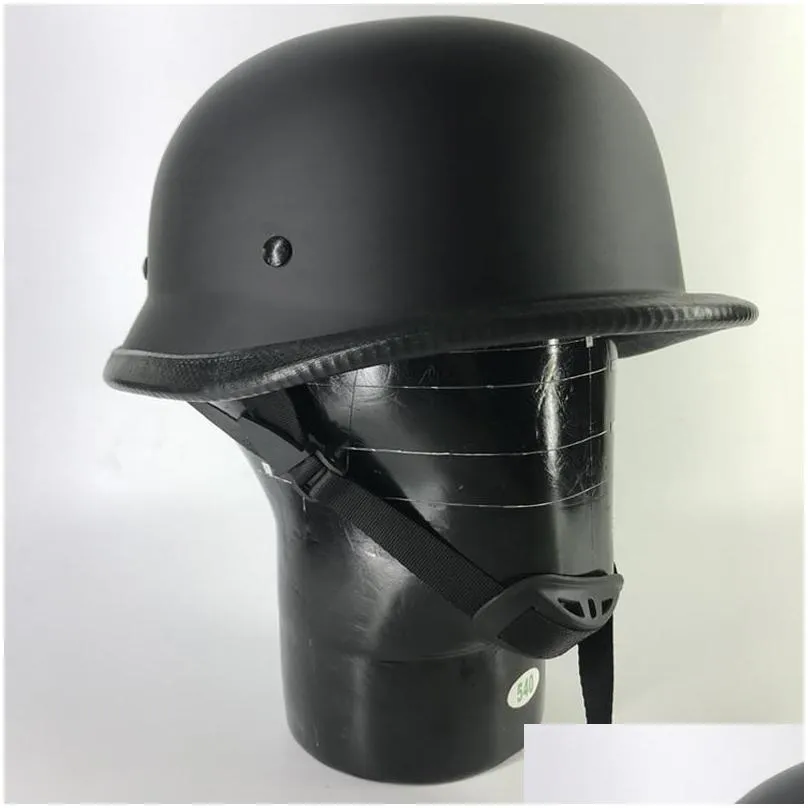 Vendita caschi moto Casco aperto stile tedesco Vintage Cruiser Chopper Consegna a domicilio Cellulari Accessori moto Dhm2T