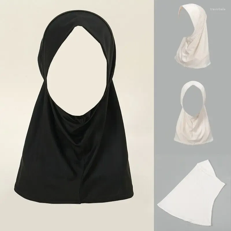 Foulards portent directement hijab instantané femmes musulmanes eid turban couleur unie prière arabe 50 40 cm Khimar islamique