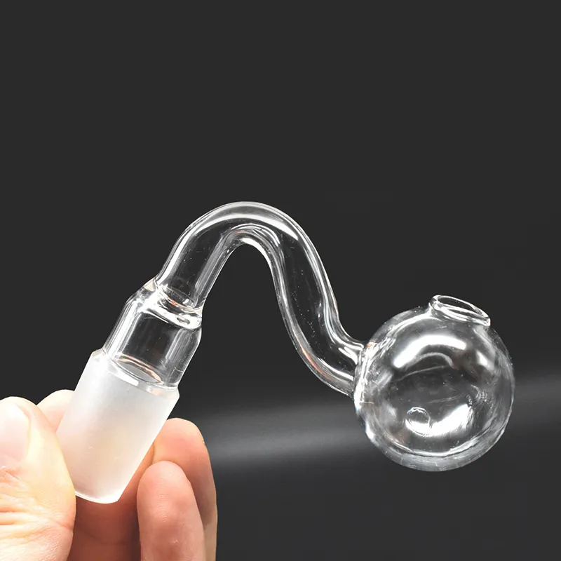 Tubo de queimador de óleo de vidro dobrado 30mm Fumar tigela de óleo Bubbler 10mm 14mm 18mm Masculino feminino Down Stem Bowls Slide para Hookah Bong acessórios para fumar