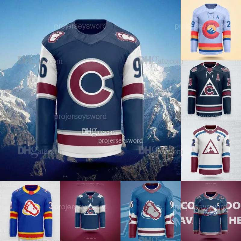 Colorado Cale Makar Avalanche Concepts Jersey Devon Toews Nathan MacKinnon Gabriel Landeskog Logan O'Connor Mikko Rantanen Tomas Tatar Jonathan Drouin Jerseys