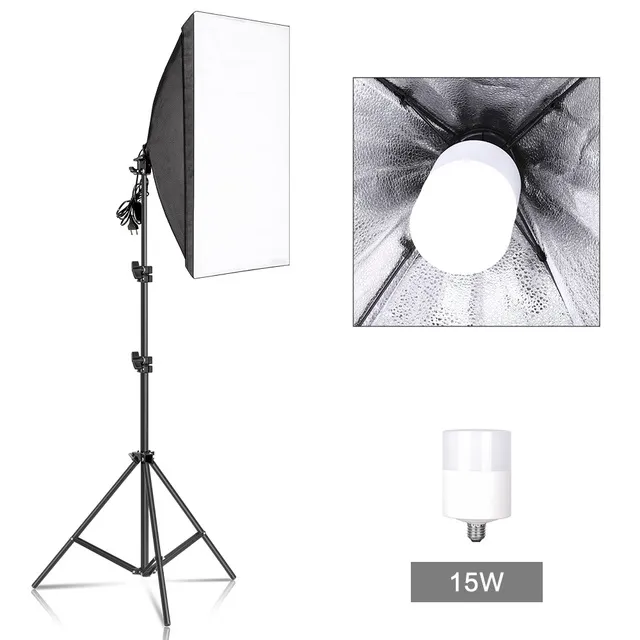 Kit di illuminazione Softbox per fotografia 50x70CM Scatola morbida per sistema di illuminazione continua professionale per attrezzatura per studio fotografico