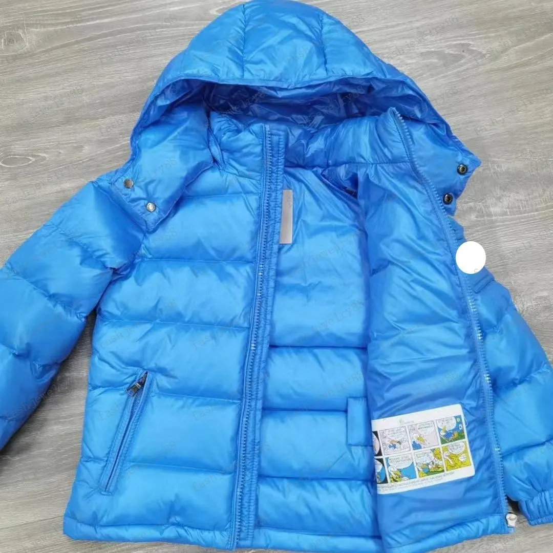 Разноцветный детский пуховик Модельерская детская куртка-пуховик Зимнее детское теплое пальто 120-160см 79DE