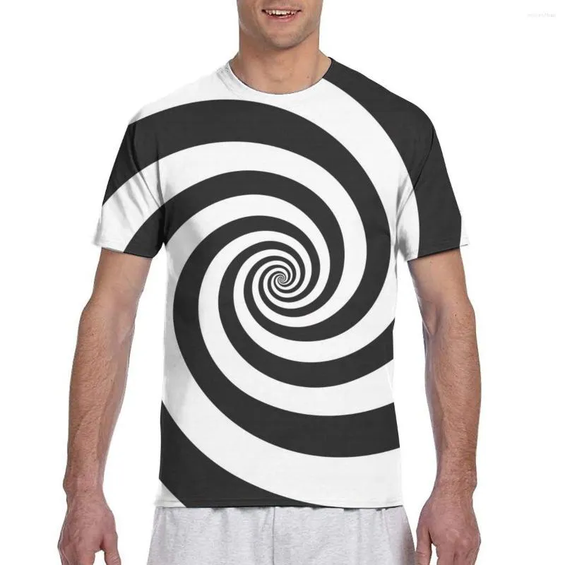 Herren-T-Shirts 2023 Herrenmode-Sommer-Kurzarm-T-Shirt Lässiges hypnotisches Spiral-T-Shirt für den Mann voll bedruckt