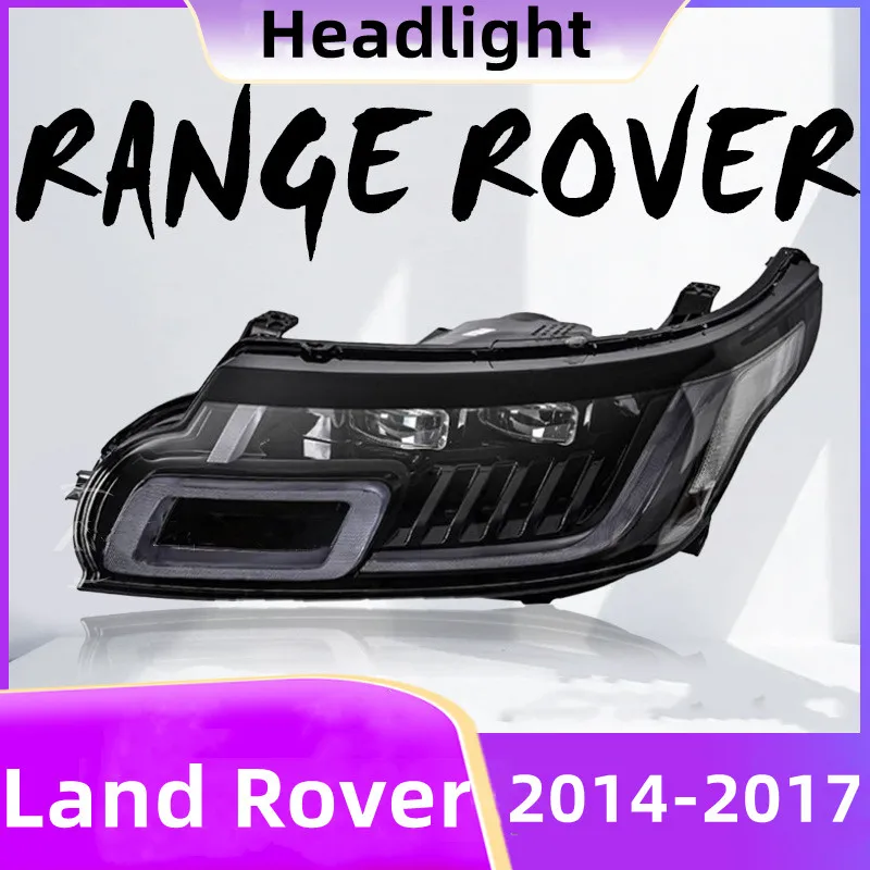 Range Rover 2014-20 için Araba Farları 17 Far LED Montaj Modifikasyonu Spor Çift Lens Gündüz Işıkları Ön Sinyal Far