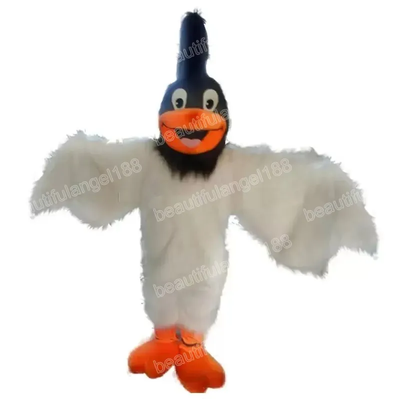 Halloween White Eagle Mascot Costumes Högkvalitativ tecknad temaparaktär Karneval Unisex Vuxna storlekar Dräkt Julfestdräkt för män Kvinnor