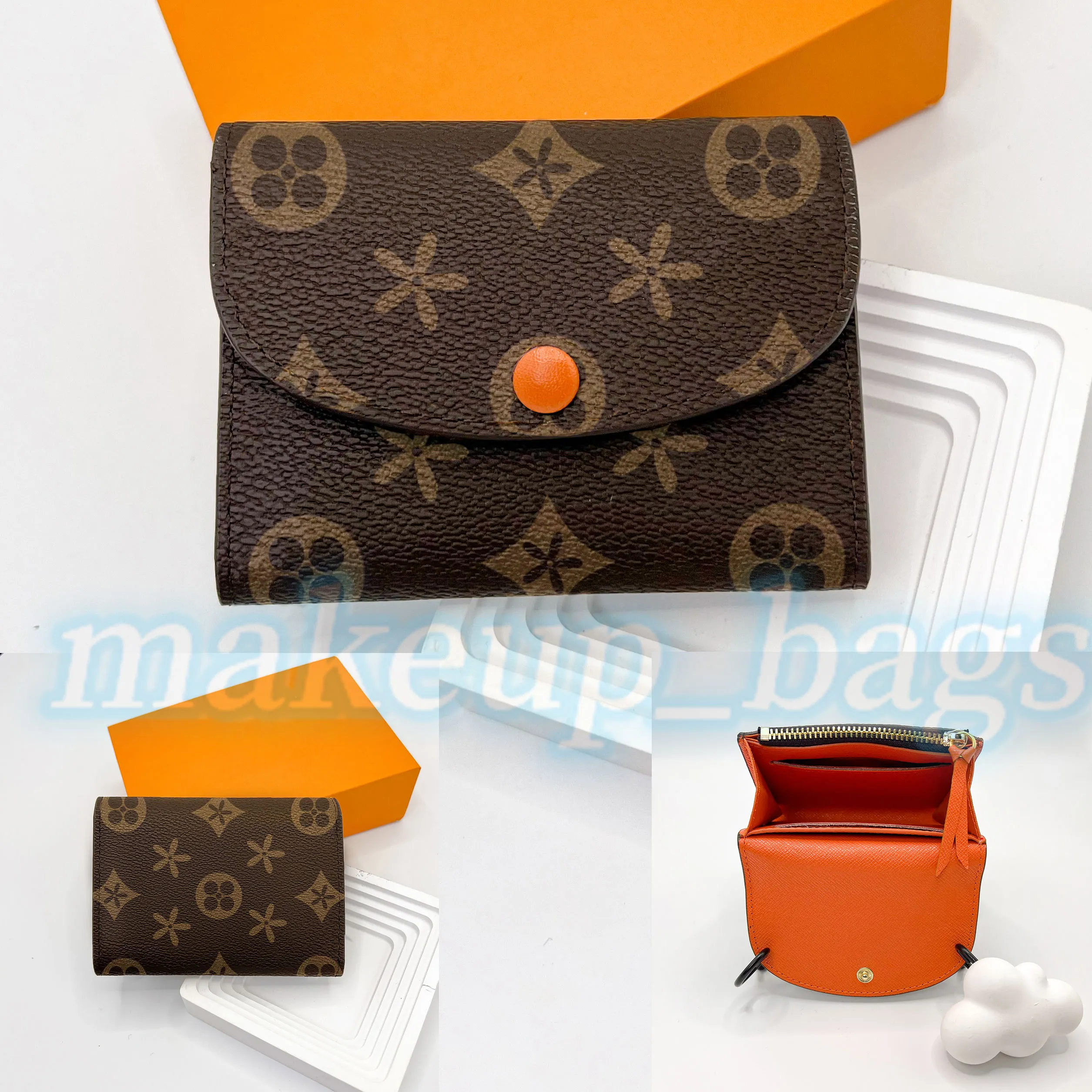 M41939 rosalie portemonnee portemonnee Kaarthouders mode meisje Luxe Designer Mannen Coin Pouchr Vrouwen Kaarthouder Echt Lederen portefeuilles kaartsleuf Sleutel Portemonnees handtas