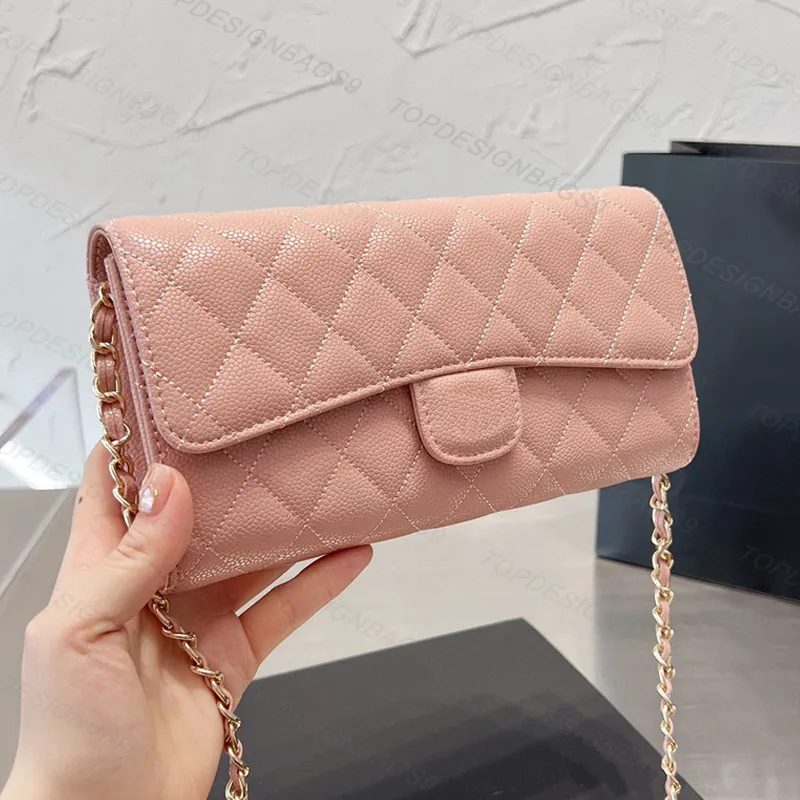 WOC Designer Bag For Women New Fashion Lady Luxury Wallets Classic Girl Luxurys Purses Chain Shoulder Crossbody Bags Channel Bag two size 20cm 22cm