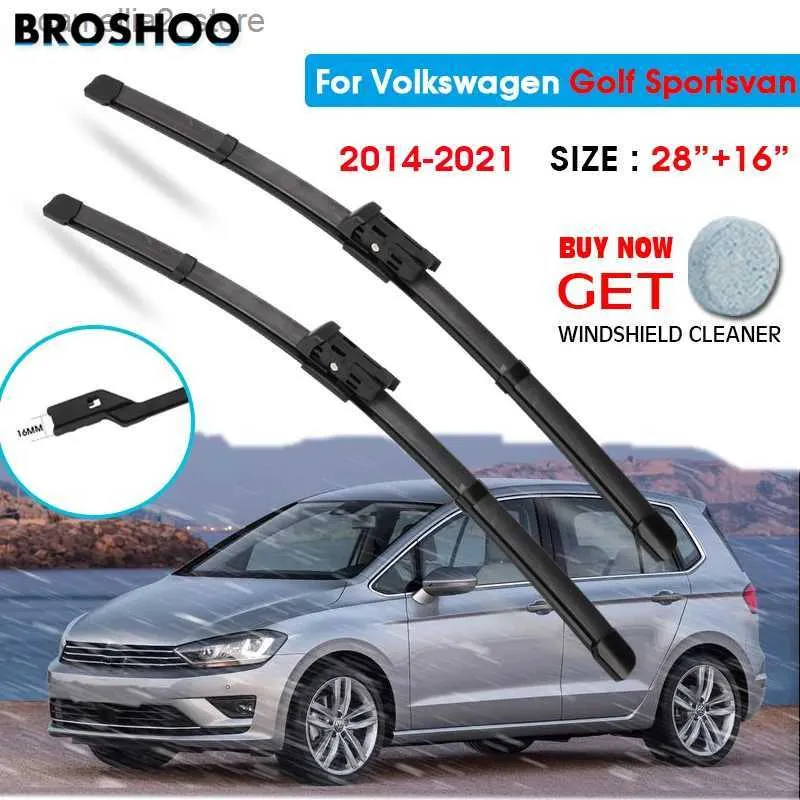 Windshield torkar biltorkare blad för golfsportsvan 28 "+16" 2014-2021 vindruta vindrutetorkare blad fönster tvätt passning knapp Q231107