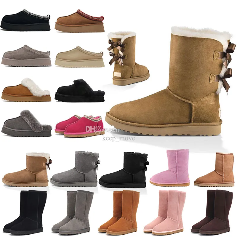 Frau Designer Ultra Mini Stiefel Schnee Ugglie Boot Plattform Boot Frauen Männer Pelz Schaffell Tasman Slipper Tazz Kastanie Sand Senf Samen Beige Winter Ug Boot Booties