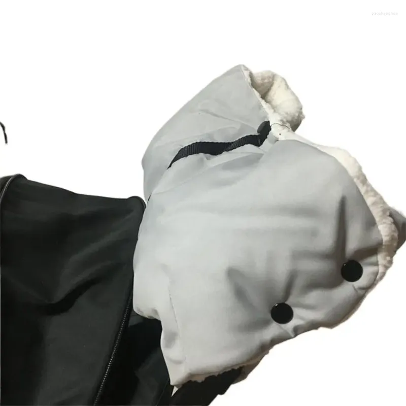 Części do wózka zimowe wodoodporne wiatroodoodporne tkaniny Oxford z zimną odporną na zimno rękawiczki dla niemowląt męskie mufka ciepła dłoni