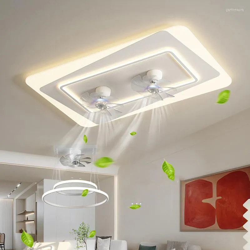 Modern Ceiling Lamps Bedroom Folding Fan With Led Light And Control Lamp For Living Room Lighting
